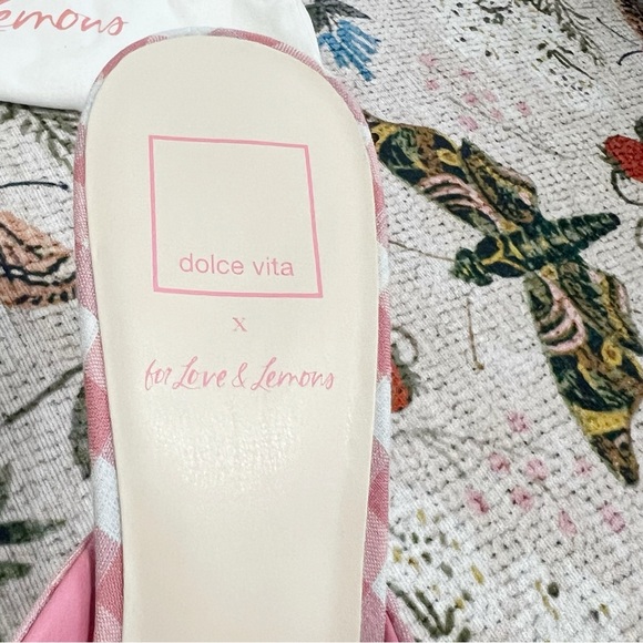 NWT Dolce Vita X For Love And Lemons Lilou Mule in Pink Gingham - Picture 10 of 15